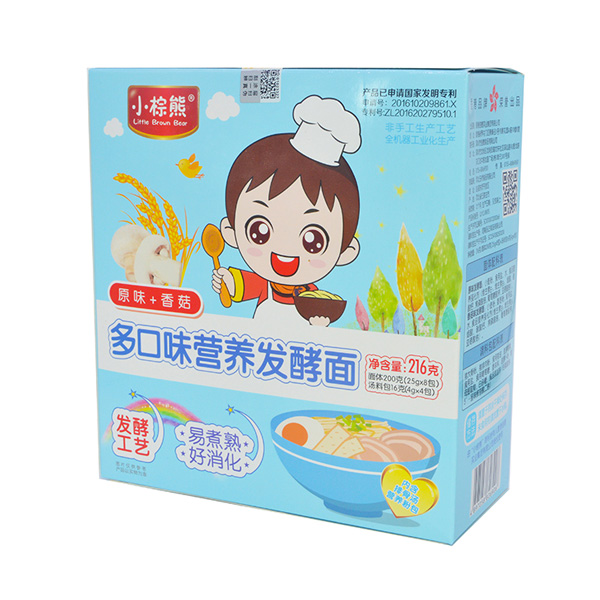 小棕熊多口味營養發酵面原味+香菇216g