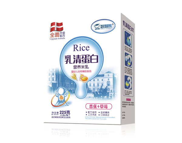 智慧熊乳清蛋白營養米乳-香蕉草莓