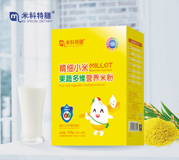 米科特膳精細小米果蔬多維營養(yǎng)米粉-盒裝600