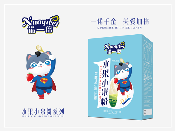 諾一倍水果小米粉-草莓益生元護暢 盒裝