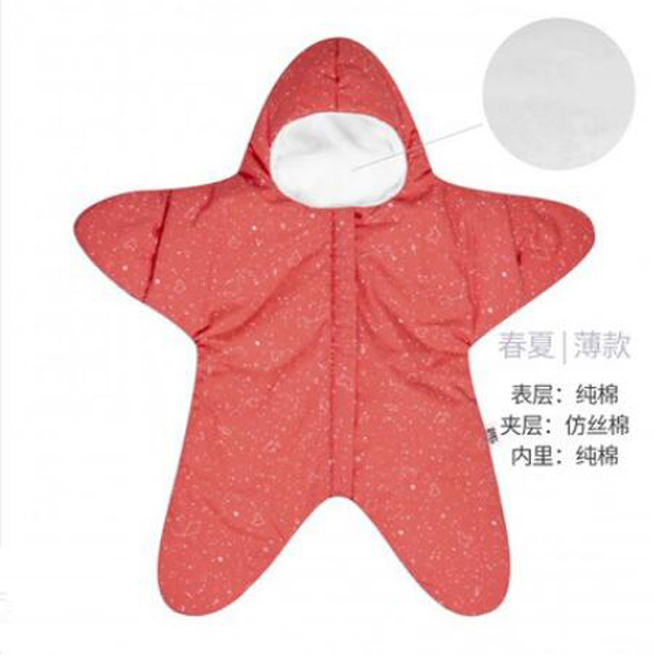 西班牙baby bites 嬰兒小海星睡袋 珊瑚紅春夏薄款.jpg 西班牙baby bites 嬰兒小海星睡袋 珊瑚紅春夏薄款.jpg