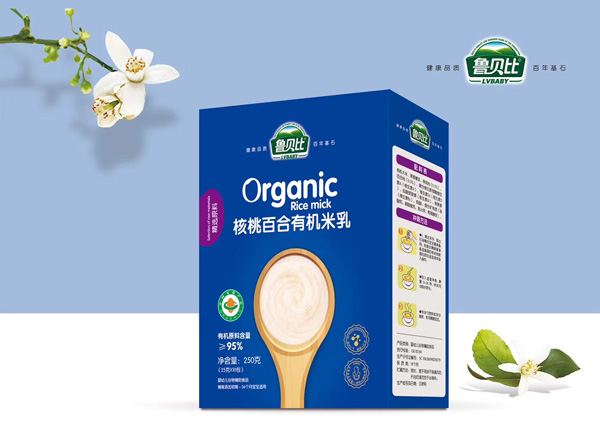 魯貝比核桃百合有機米乳盒裝