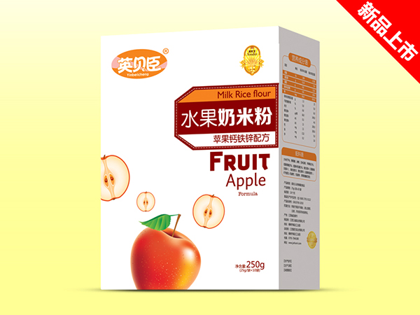 英貝臣水果奶米粉蘋果鈣鐵鋅盒裝