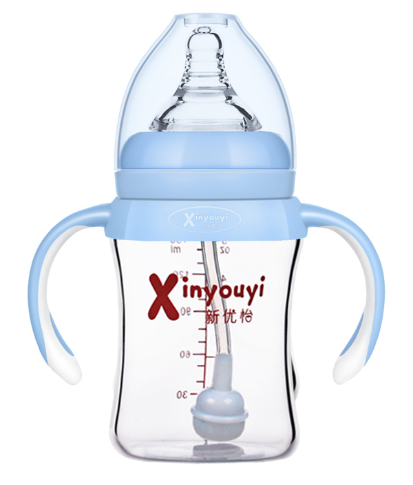 新優怡玻璃奶瓶1145-藍色