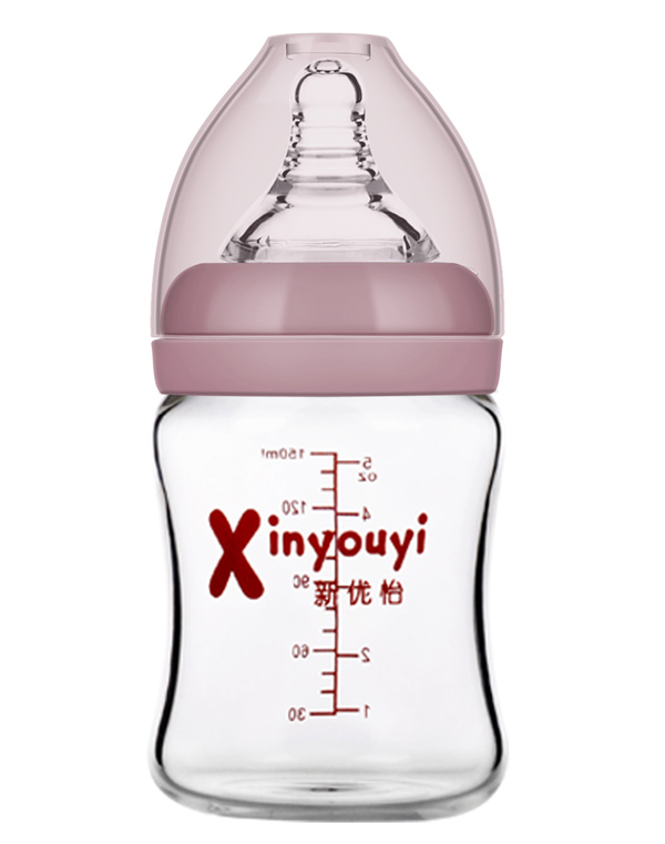 新優怡玻璃奶瓶1116 咖色