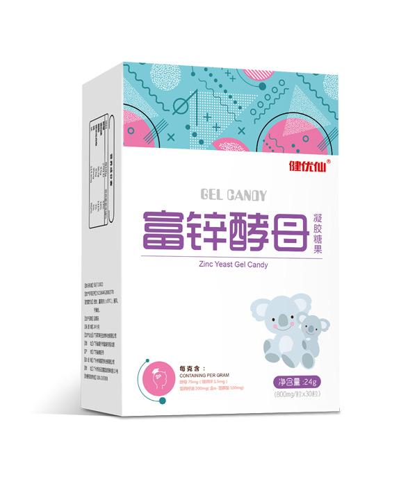 健優仙富鋅酵母凝膠糖果豎盒