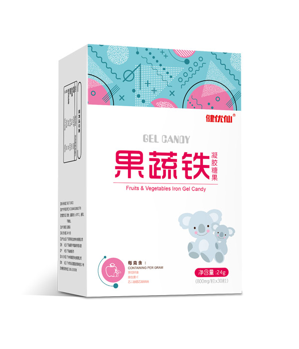 健優仙果蔬鐵凝膠糖果豎盒
