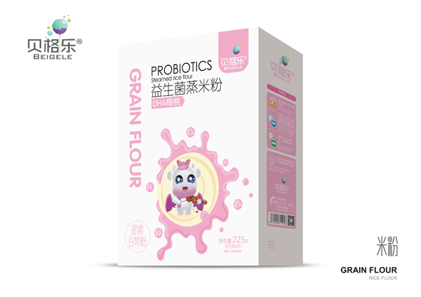 貝格樂益生菌蒸米粉-DHA核桃 盒裝