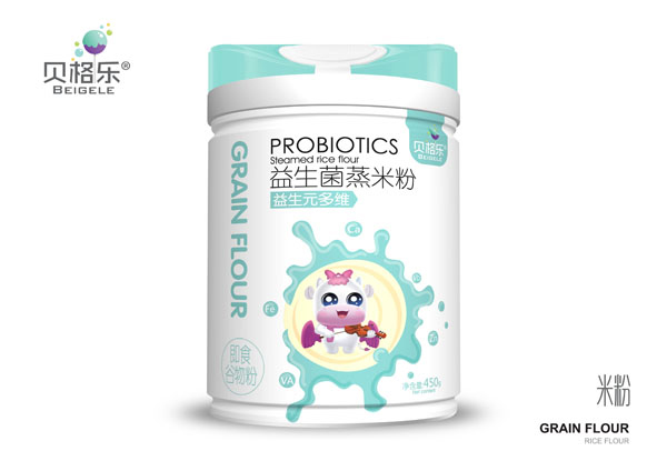 貝格樂益生菌蒸米粉-益生元多維 聽裝