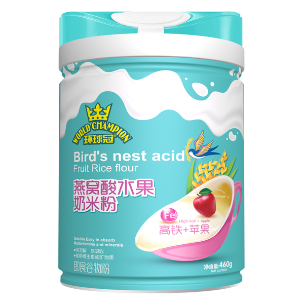 環球冠燕窩酸水果奶米粉 高鐵+蘋果