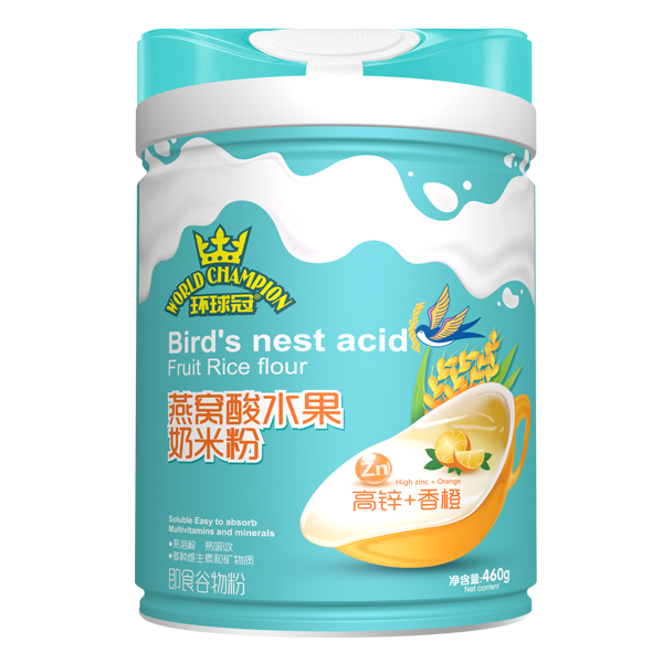 環球冠燕窩酸水果奶米粉 高鋅+香橙