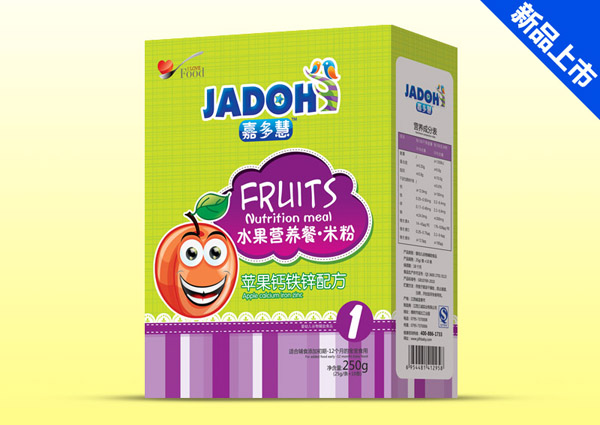 嘉多慧蘋果鈣鐵鋅-水果營養餐米粉(盒)