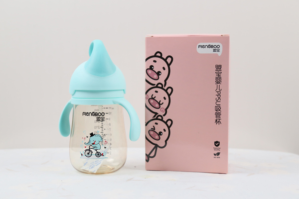 盟寶嬰兒PPSU吸管杯 藍(lán)色2
