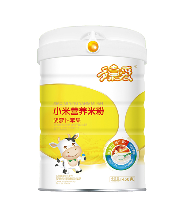 多嘉愛小米營(yíng)養(yǎng)米粉聽裝 胡蘿卜蘋果