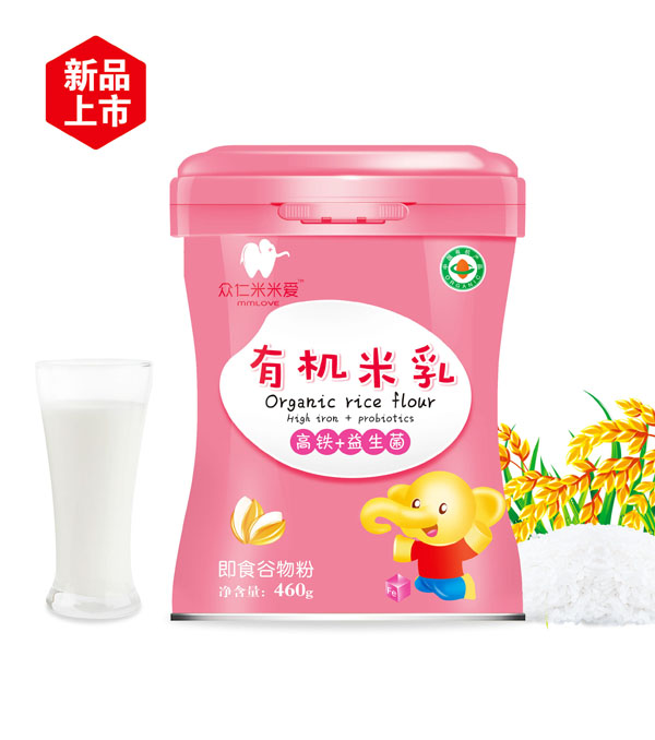 眾仁米米愛高鐵+益生菌有機米乳