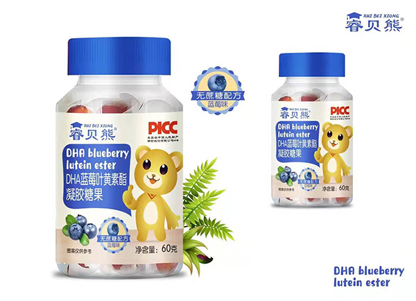 睿貝熊DHA藍莓葉黃素酯凝膠糖果