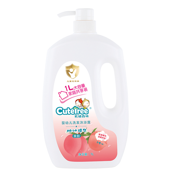 天使森林嬰幼兒洗發沐浴露(桃葉精華)1L.jpg