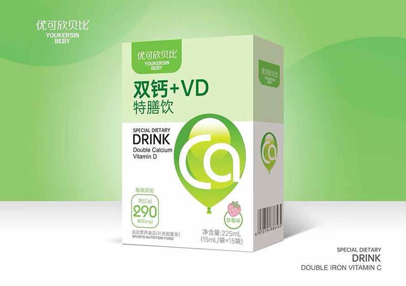 優可欣貝比雙鈣+VD特膳飲