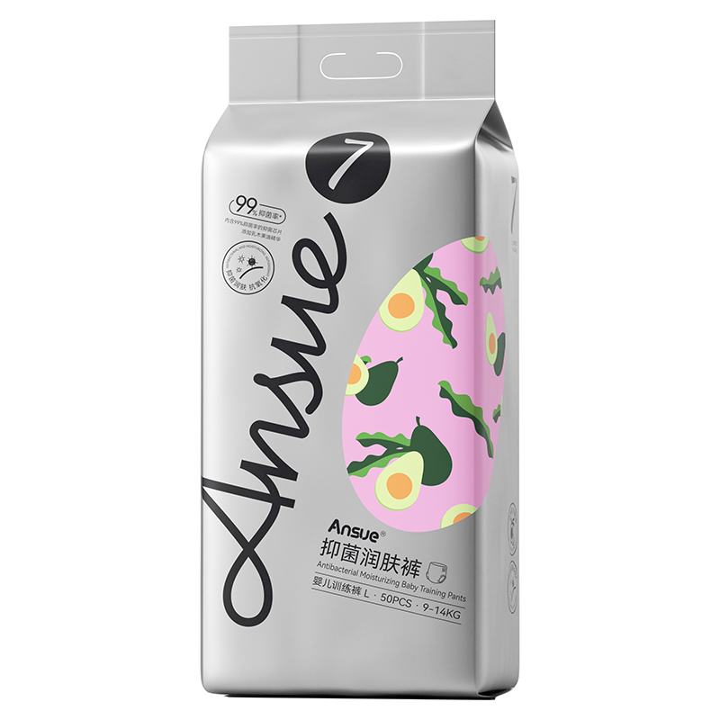 Ansue安秀抑菌潤膚嬰兒訓練褲L