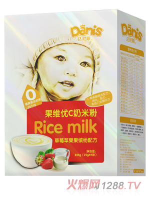 達尼斯草莓蘋果果維優C奶米粉盒裝0段
