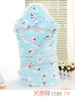 金色小魚(yú)韓國(guó)絨北極熊花邊抱被(1200g)