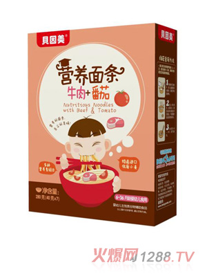 貝因美營養面條-牛肉+番茄