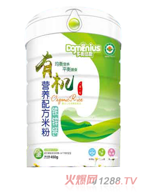 多美紐斯有機鐵鋅鈣米粉配方聽裝