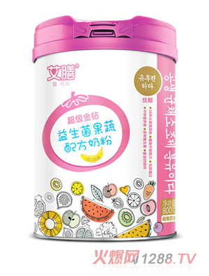 艾膳益生菌果蔬配方奶粉優暢