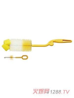 貝樂康二合一海綿頭旋轉奶瓶刷