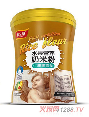 嬰之初水果營養奶米粉-牛油果雪梨罐裝