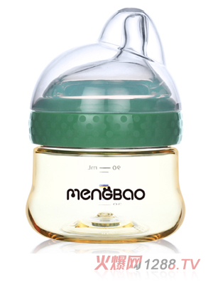 盟寶新生兒PPSU奶瓶 綠色90ml