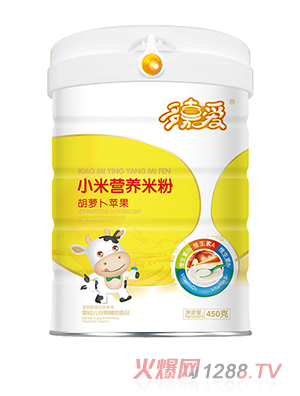 多嘉愛小米營養米粉聽裝 胡蘿卜蘋果