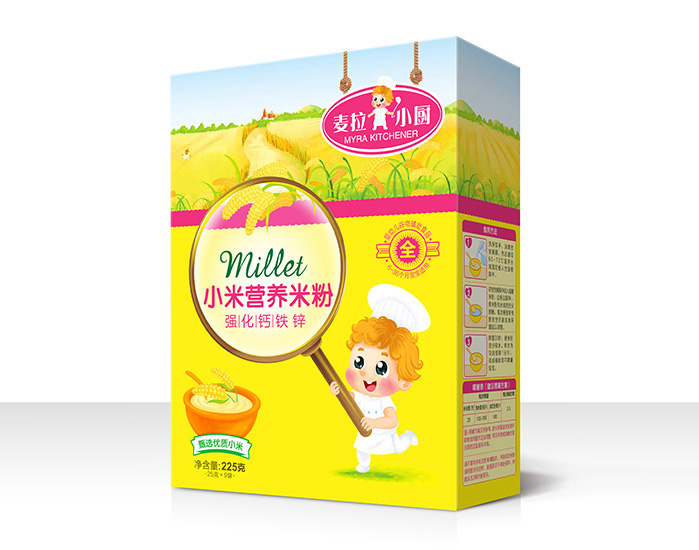 麥拉小廚小米營養米粉盒裝強化鈣鐵鋅