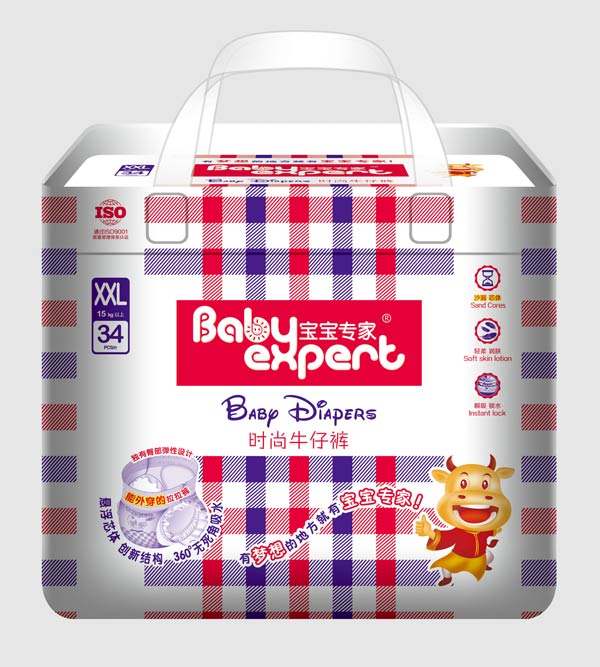 寶寶專家時尚牛仔拉拉褲XXL