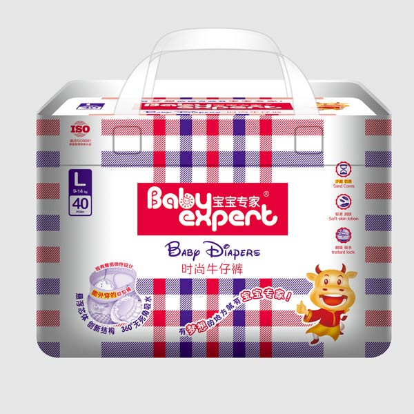 寶寶專家時尚牛仔拉拉褲L