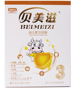 貝美滋幼兒配方奶粉3段白色盒裝