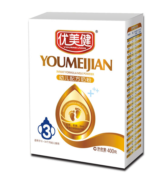 優美健普裝幼兒配方奶粉盒裝3段
