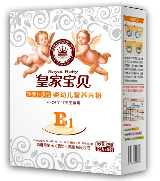 皇家寶貝225克營養米粉米粉-胡蘿卜多維