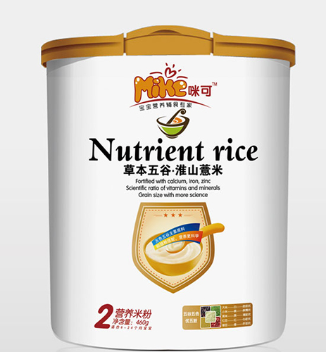 咪可草本五谷淮山薏米營養米粉2段桶裝