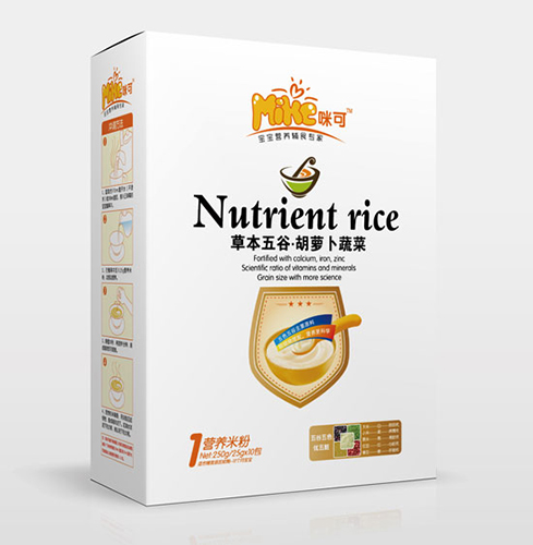 咪可草本五谷胡蘿卜蔬菜營養米粉1段