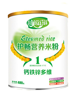 美滋滋鈣鐵鋅多維護暢營養米粉1段